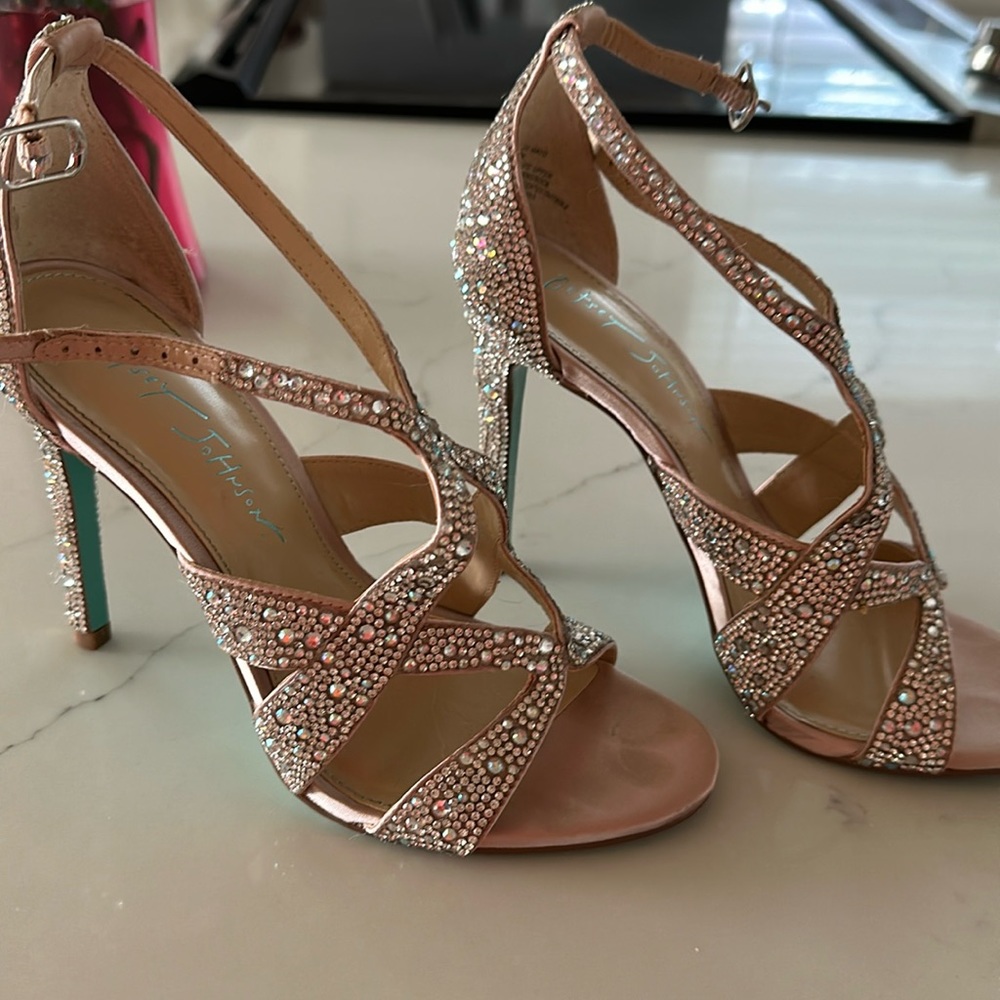 Betsey Johnson jeweled high heels